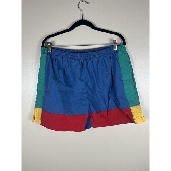 VTG 90s Nylon Swim Trunks Colorful Size Medium Mens - Picture 1 of 2